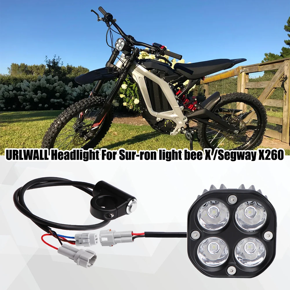 40W Headlight With Small Switch Cross-Country Motorcycle For Sur-Ron Surron LBX Segway X260 X160