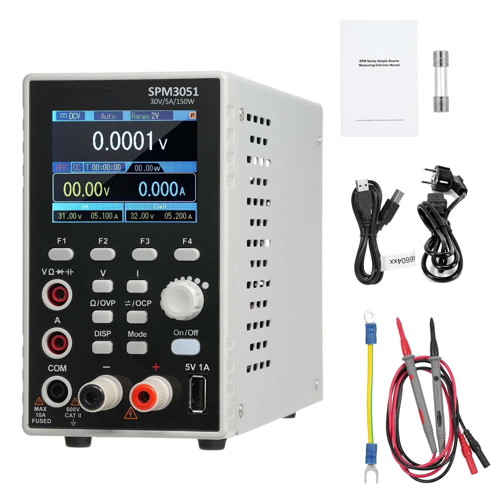 OWON Programmable Lab Power Supply  Multimeter Regulated Power Supply  Output Enable/Disable Button Single Channel Output