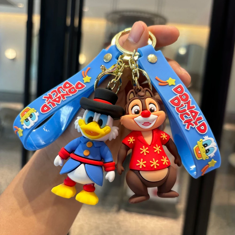 Classic cartoon Disney Donald Duck Mickey key chain cute creative doll car key chain ornament toy birthday gift for kids