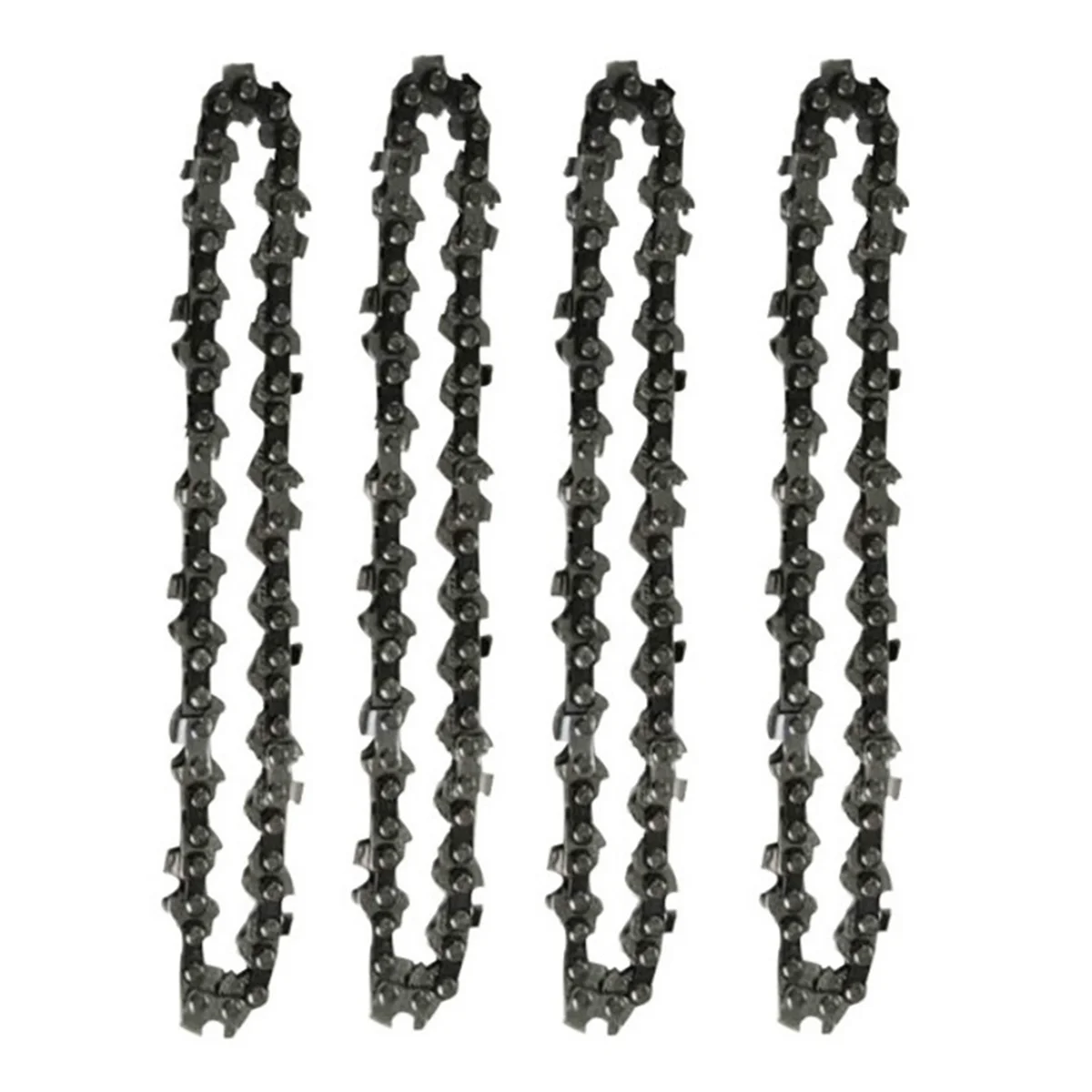 4Pcs Mini Chainsaw Chain 4 Inch Guide Saw Chain 1/4 LP Pitch, 28 Sections for Electric Protable Handheld Chain Saw YLH