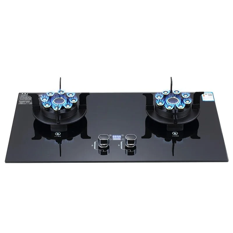 

Household Gas Burner Stove for Kitchen Cooktop Upgrade Timing Flip Kitchen Gas Cooker Energy-saving Embedded Fierce Fire Stove