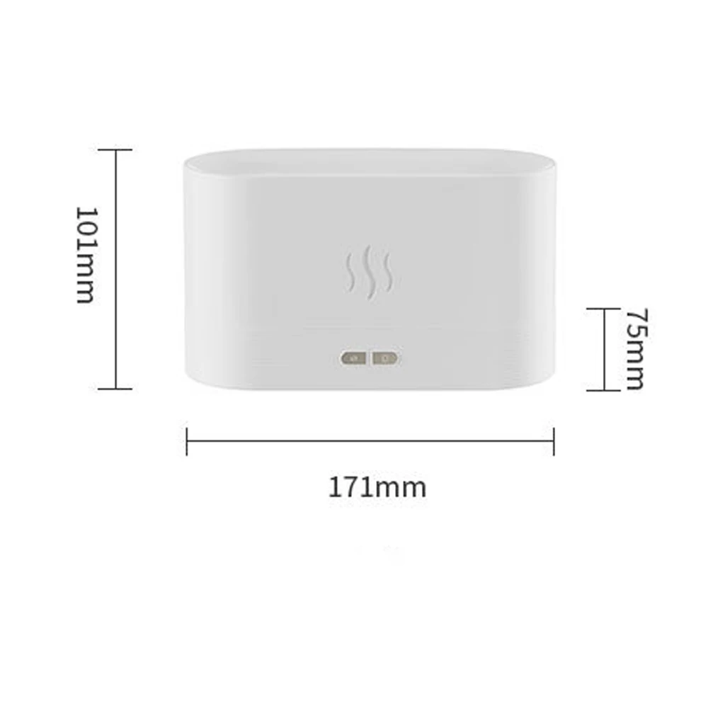 USB Simulation Flame LED Night Light With Water Tank Humidifier Suitable For Bedroom Living Room Office Atmosphere Desk Lamp