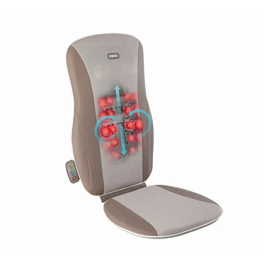 

Shiatsu Back Massage Cushion with Adjustable Speeds and Comforting Heat Fits Most Chairs, Brown, 1 Count