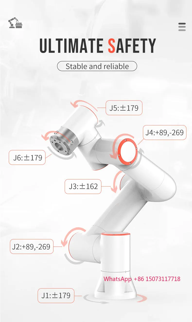 초고효율 3kg 적재 6축 FR3 협동 로봇 (픽킹, 배치, 운반, 용접용)