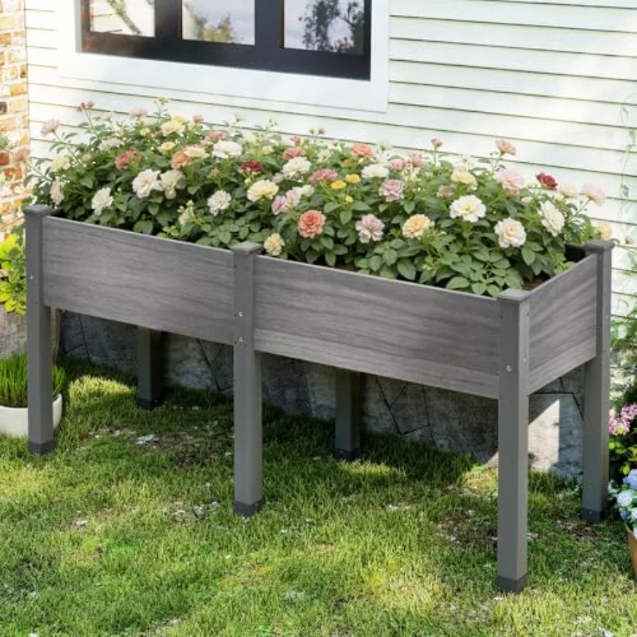 Raised Garden Bed, 72x24x30 Inch, Elevated Wood Planter Box