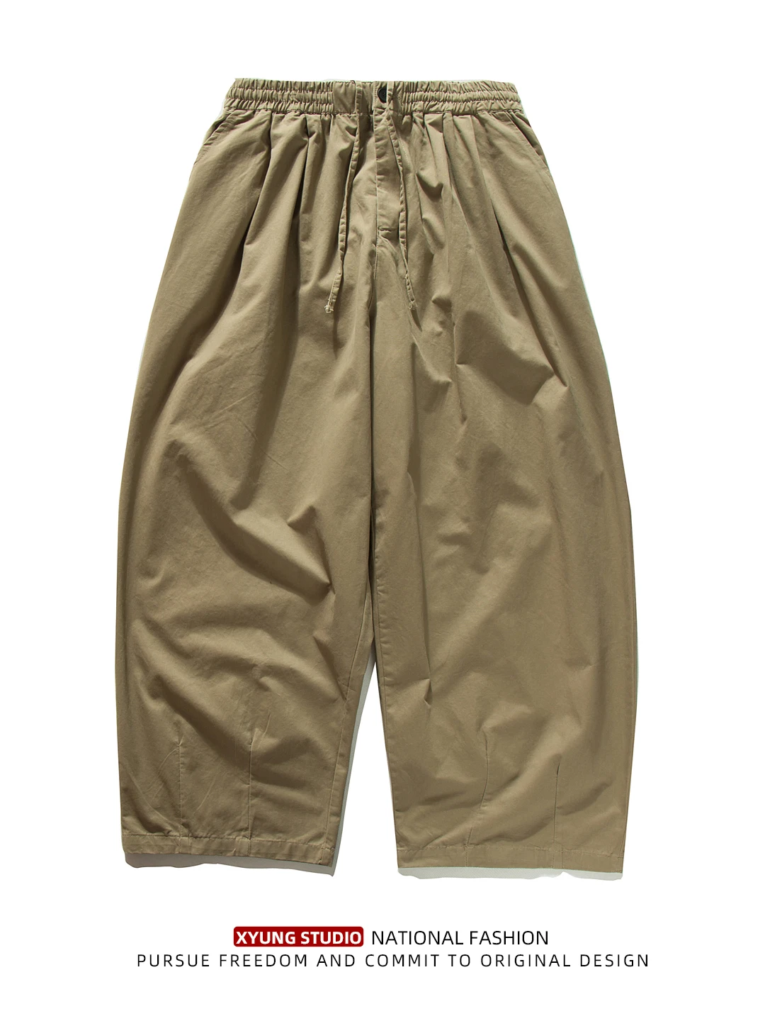 

Loose Straight Leg Cotton Casual Pants Men's Large Size Long Trousers Faionable Hong Kong Sle Loose Fit Comfortable Jeans