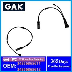 GAK Brand Front + Rear Brake Pad Wear Sensor For -BMW MINI F54 F55 F56 Cooper 34356865611 + 34356865612