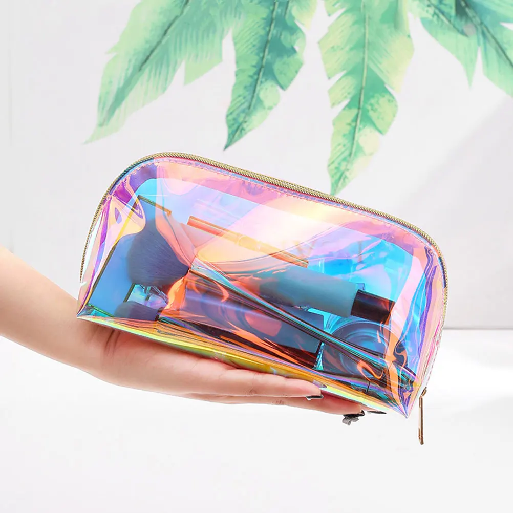 

2 Pcs Travel Cosmetics Bag Shell Bag Simple Travel Transparent Girls Kit Durable Toiletry Storage Practical