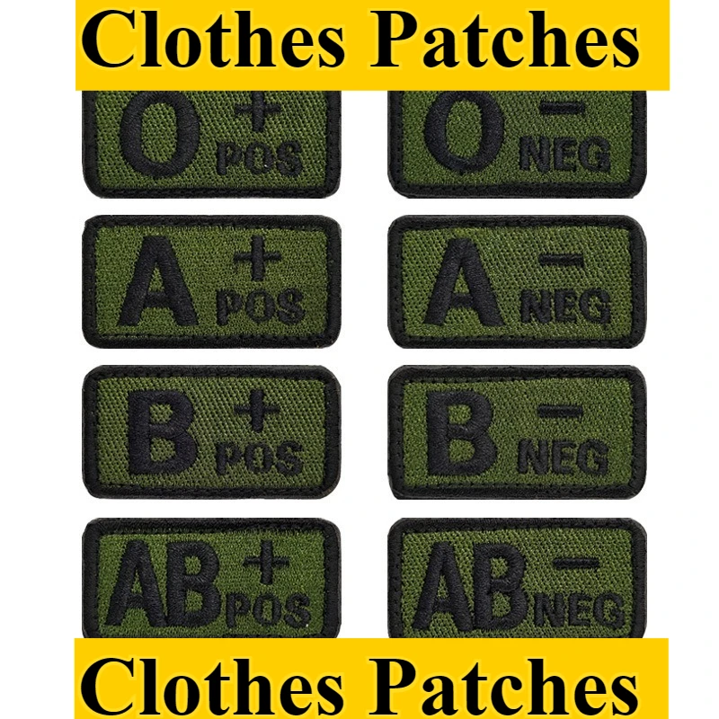 

Full Embroidered Military Green Blood Type Seal Military Fan Tactical Seal Embroidered Velcro Iron Embroidered Clothes Patches