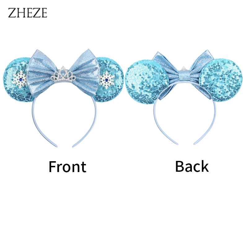 2024 Chic Frozen Mouse Ears Headband For Girls Sequins 5\