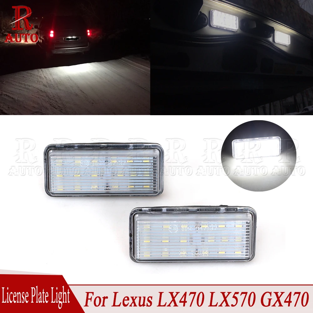 

1Pair Car LED Number License Plate Light Lamp Error Free For Lexus LX470 LX570 GX470 For Toyota Mark X Reiz 4D J120 81270-60330