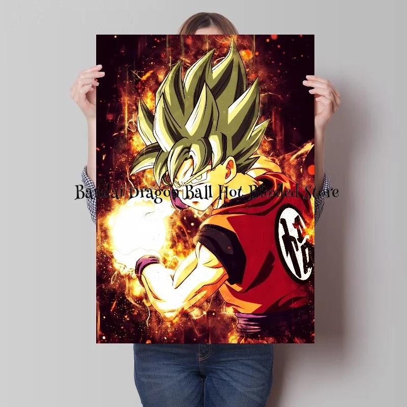 Pittura su tela figure Anime Dragon Ball Super Saiyan Goku Poster d'arte di alta qualità immagine HD pittura decorativa domestica moderna