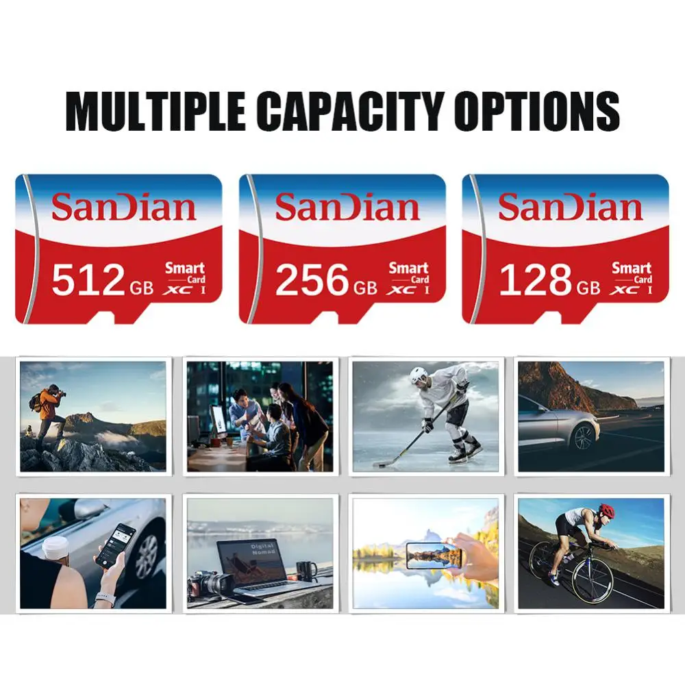 Micro TF SD Card 1TB V30 4K Memory Card High Speed U3 SD/TF Card 128GB For Nintendo Switch Ps4 Ps5 Game Laptop