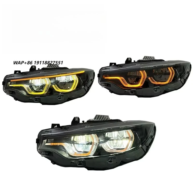 Auto V3 Exclusive  LED Headlight Assembly for  4 Series F32 F82 2021-2024 Yellow White Amber DRL Turn Signal Lamps
