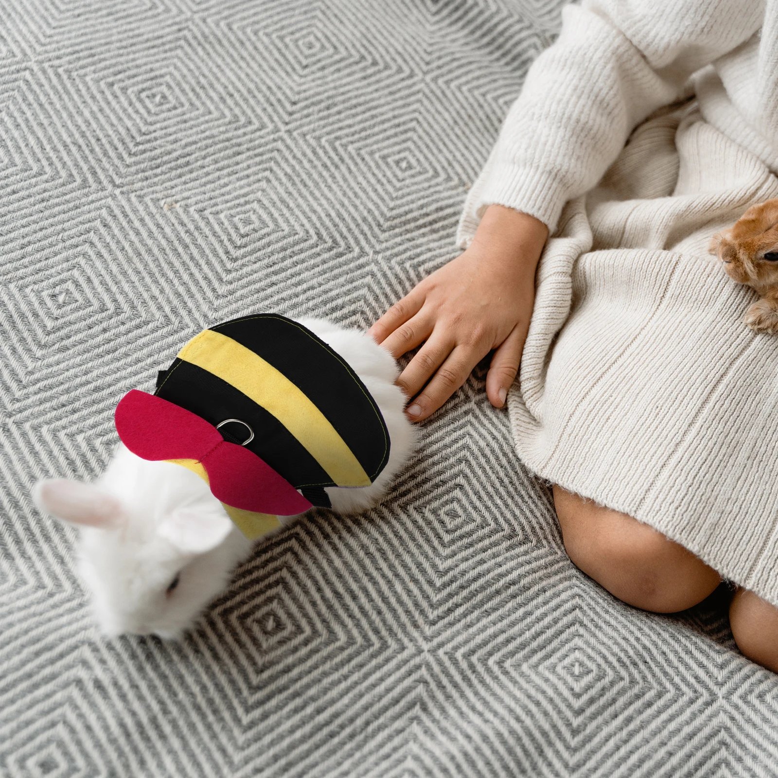 

Rabbit Chest Harness Leash Lightweight Comfortable Bunny Vest for Small Pets Indoor Outdoor Activities Pet Supplies