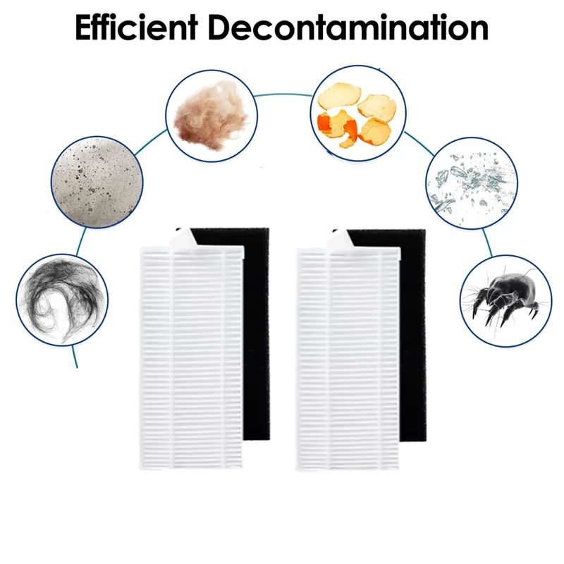A21F-12 PCS Filter For Lenovo E2 / E2 Pro Self Emptying Robot Vacuum Enhanced Cleaning Efficiency Essential Vacuum Accessories
