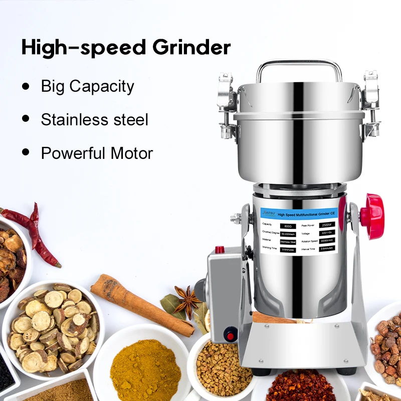 800G 3000W Herb Grinder Coffee Machine Grain Spices Mill Medicine Wheat Mixer Dry Food Grinder