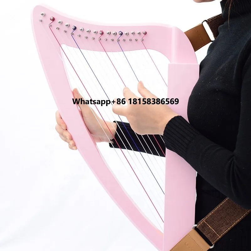 

Wholesale 16-String Mini Lyre Harp Hot Selling Wooden Musical Instrument Accessory on Sale