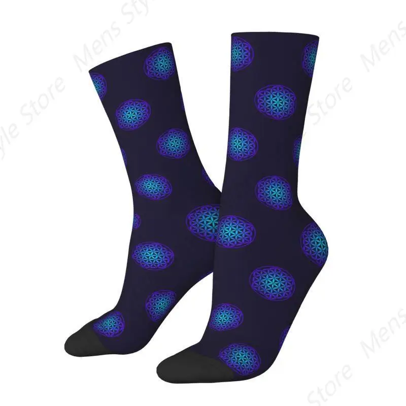 Cool Men's Symbol Flower Of Life Sacred Geometry Gift Idea Dress Socks Unisex Warm Comfortable 3D Printing Mandala Crew Socks