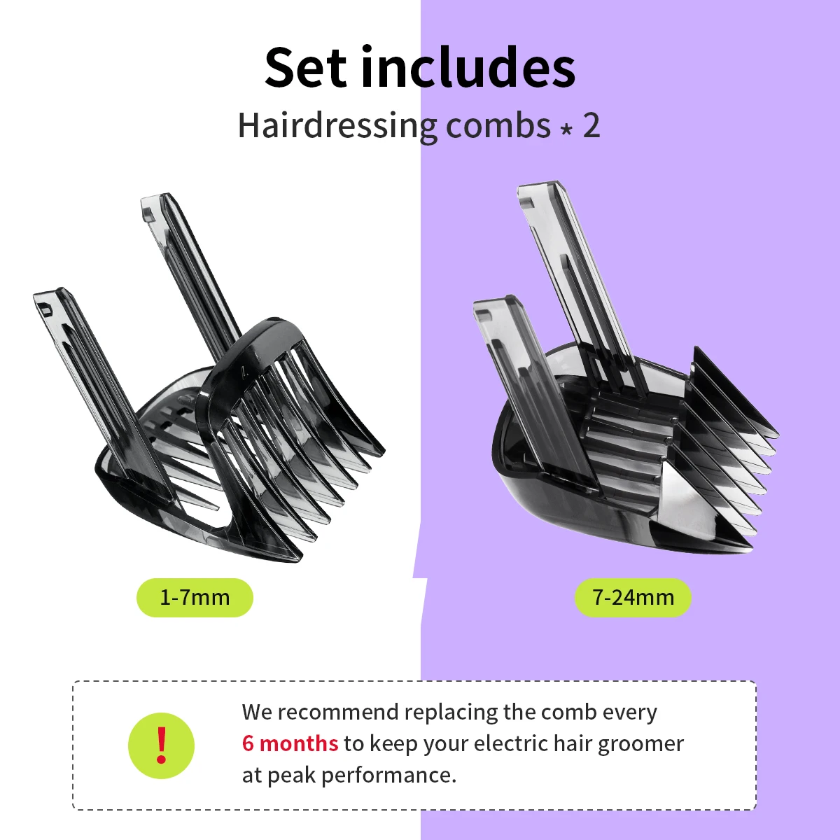 1 Pc Hair Clipper Comb for Philips HC9450 HC9490 HC9452 HC7460 HC7462, 1-7mm Or 7-24mm Practical High Quality Hair Trimmer Comb