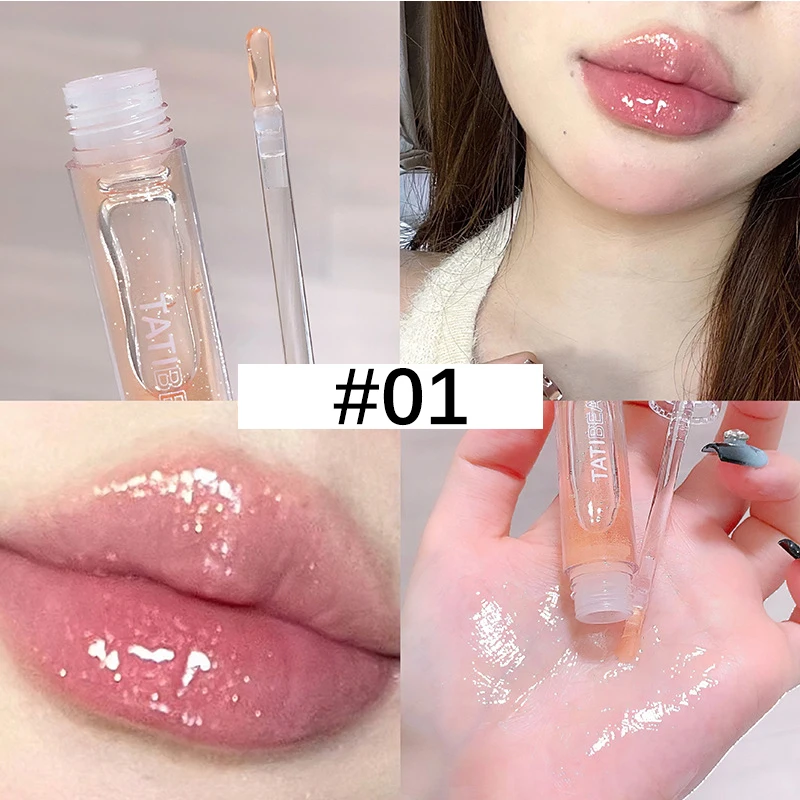 Lip gloss Shiny Crystal Mirror lip oil tint Korean Female Plumping Deep Moisturizing Liquid Lip Balm Lipstick Makeup