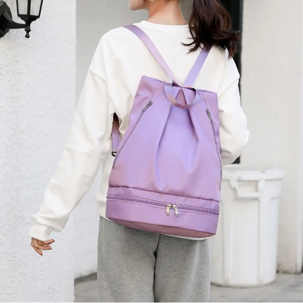 Water Wet Dry Separation Fitness Bag Waterproof Large Capacity Travel Handbag Shoe Compartment Foldable Swimming Backpack Yoga