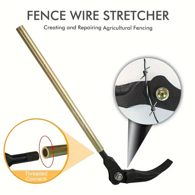 

Steel Fence Wire Stretcher - Adjustable Clamp Tool for Agricultural & Farm Fencing, Durable & Easy-Use