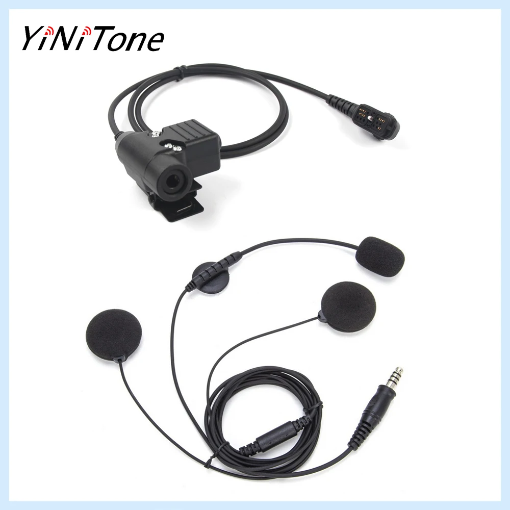 

U94 PTT Adapter Motorcycle Helmet Ham Two Way Radio Microphone Headphone For Hytera PD780 PT580H PD780G PD782 PD782G PD785