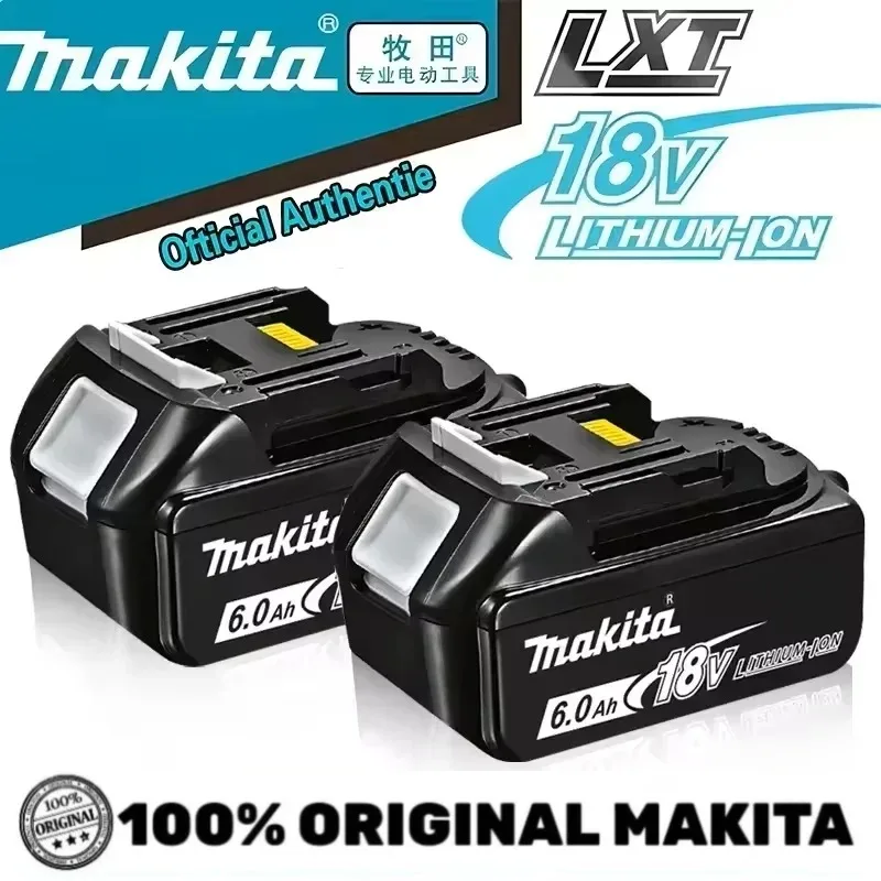 Original Makita 18V 6A wiederaufladbarer Elektrowerkzeug-Akku 18V Makita mit LED-Lithium-Ionen-Akku BL1860B BL1860 BL1850 BL1840 BL1815