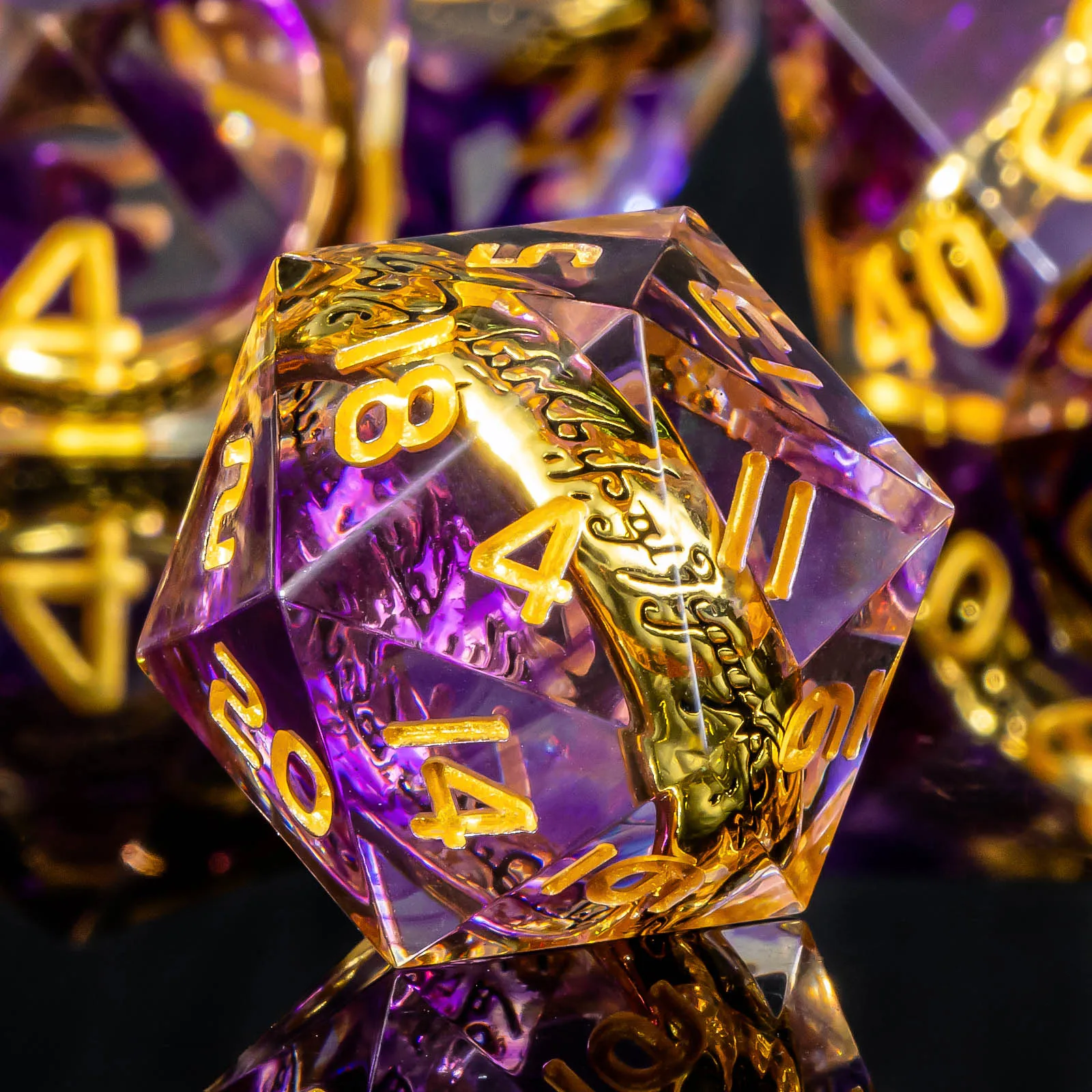 

Набор кубиков Magic Lord Rings, кубики для Dungeons & Dragons, набор кубиков из смолы для ролевых игр LOTR D&D, острые кубики D&D