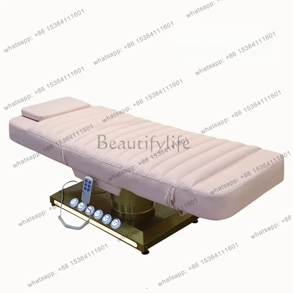 

Electric beauty bed with foot control heating bed Electric lifting skin management Bedside massage treatment bed
