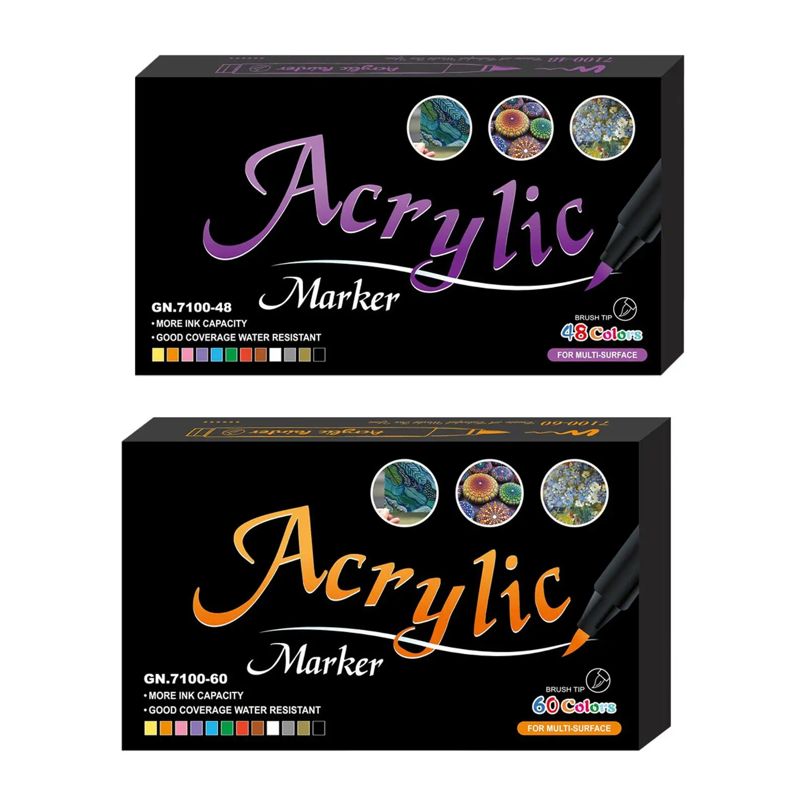 Acrylic Paint Markers Set Colorful Markers for Painting Lettering Scrapbook