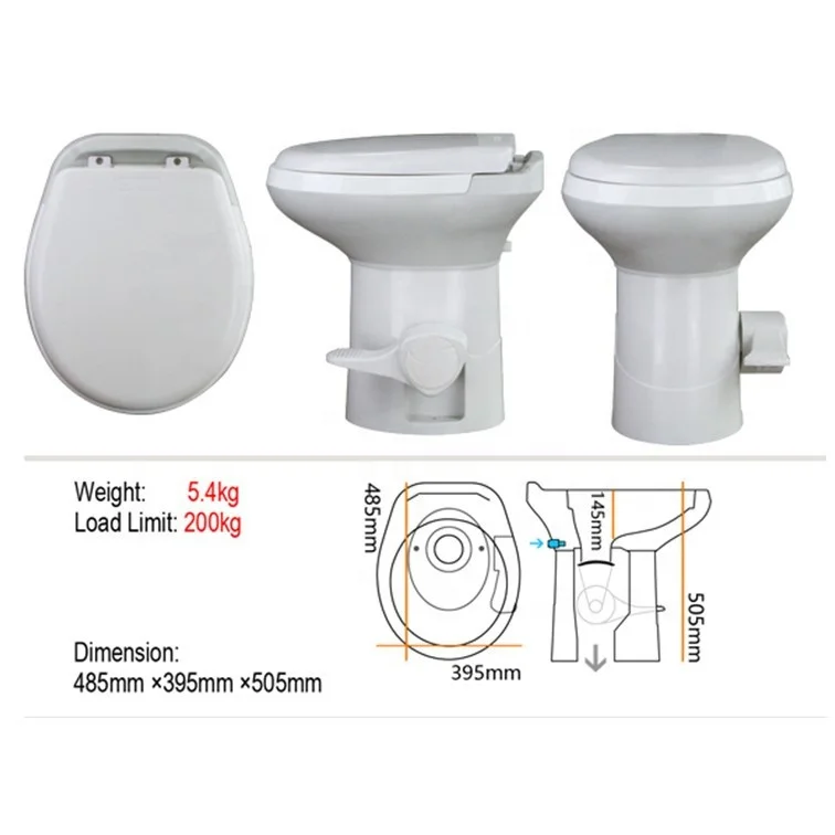 Ready To Ship Motorhome Caravan Foot Flush Classic Lightweight Rv Toilet Bathroom For Camper Van - view 4