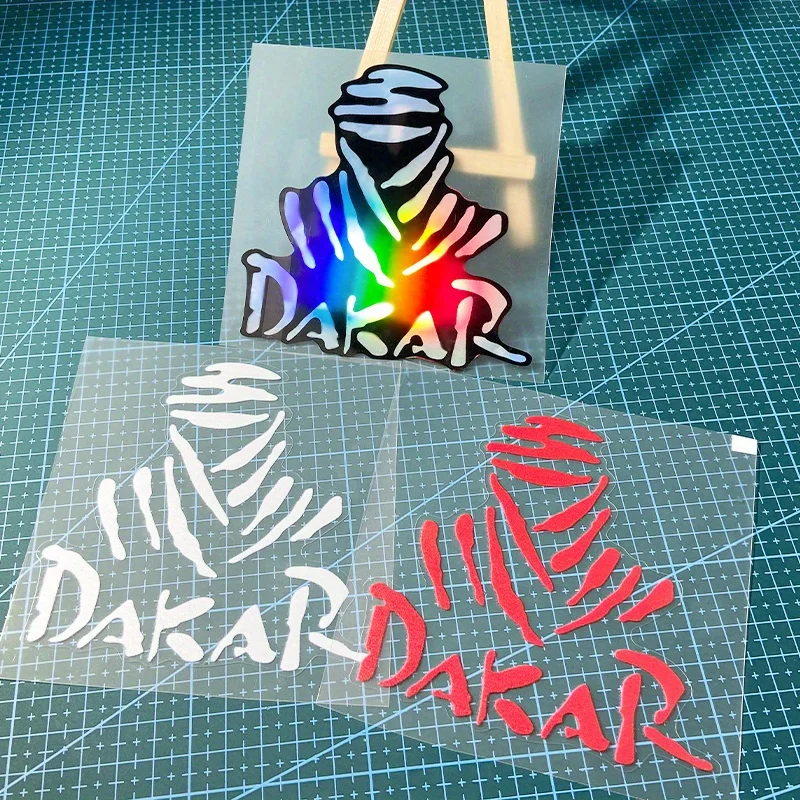 1PC Dakar Desert Rally Racing Style Waterproof Vinyl Decals Stickers Motocross Motorcycle Front Fairing Fuel Tank Scooter Decor