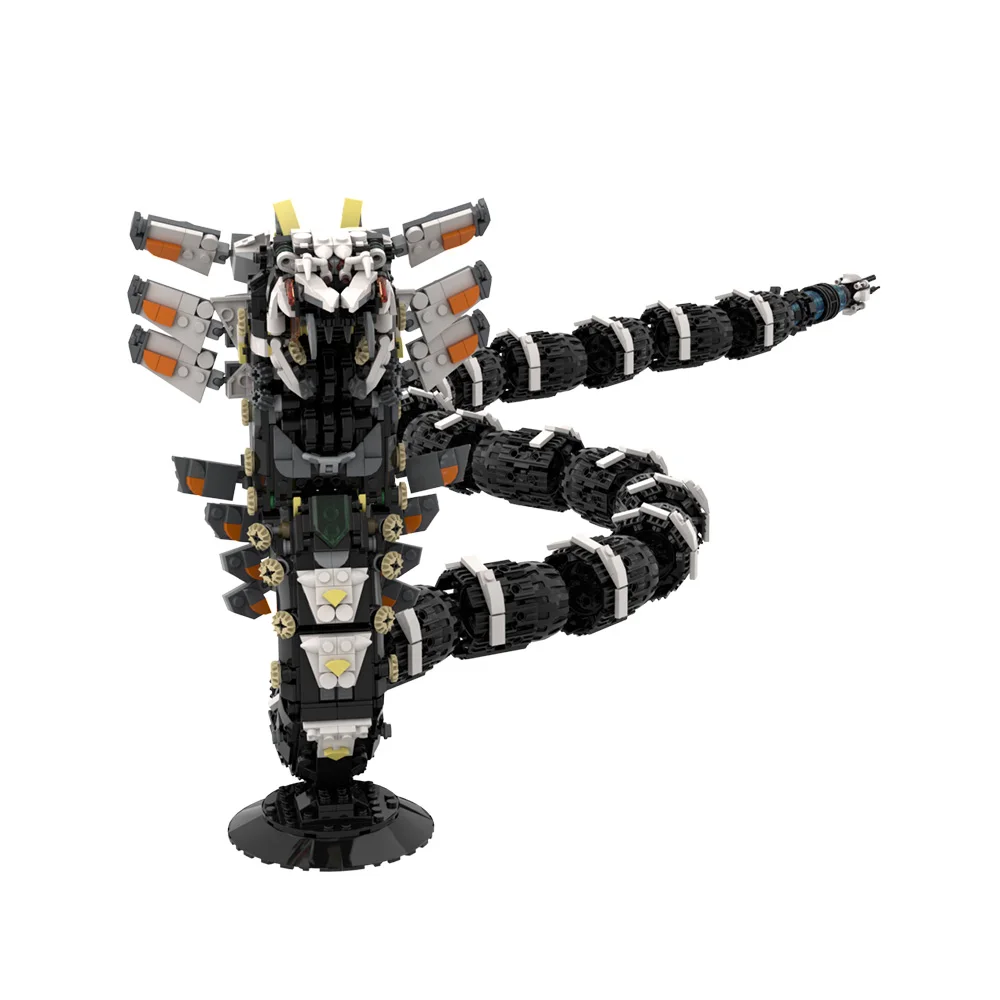 

MOC Horizon Slitherfang механический зверь, строительные блоки, модель Forbidden West, игра Mecha cobra Monster, кирпичи, игрушки, подарок на день рождения