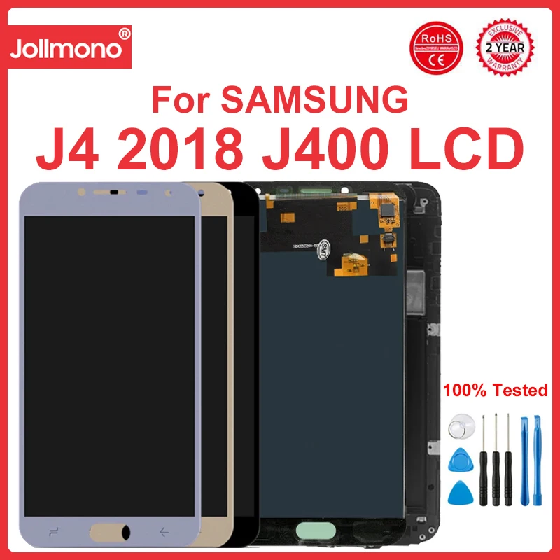 

ЖК-дисплей J400 для Samsung Galaxy J4 2018, дисплей с сенсорным экраном и дигитайзером в сборе для Samsung J400, j400F, J400F/DS, ЖК-дисплеи