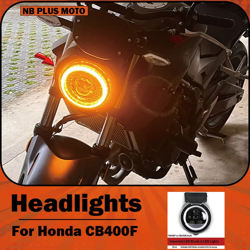 【Premium】For Honda CB400F models 2021-2023 for modifying the headlights of CB300R and CB650R motorcycles