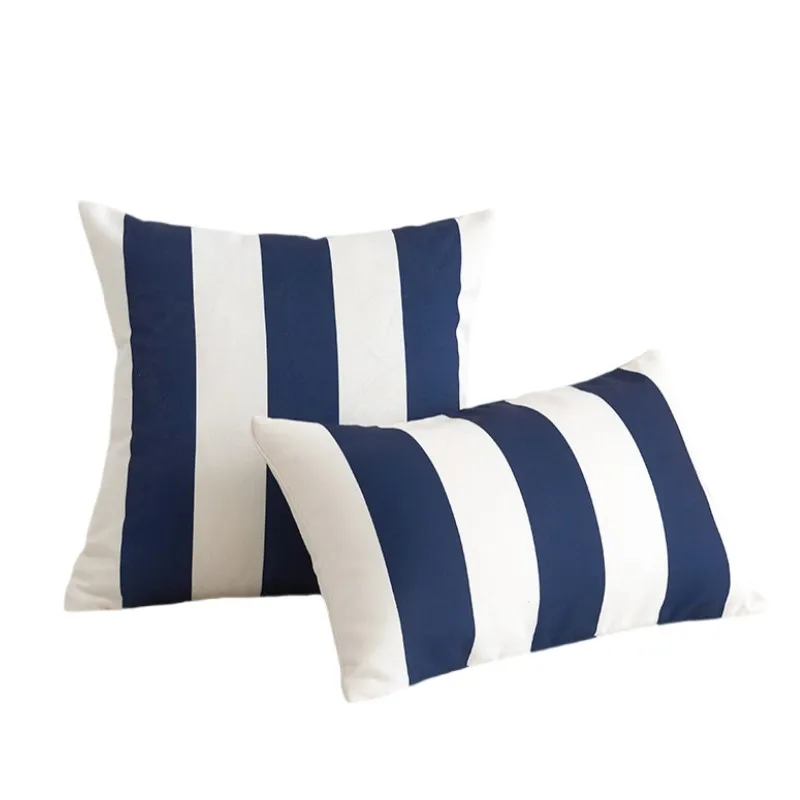 30x50cm 45x45cm Decorative Outdoor Waterproof Striped Throw Pillow Covers Polyester Garden Modern Farmhouse Striped Cushion Case