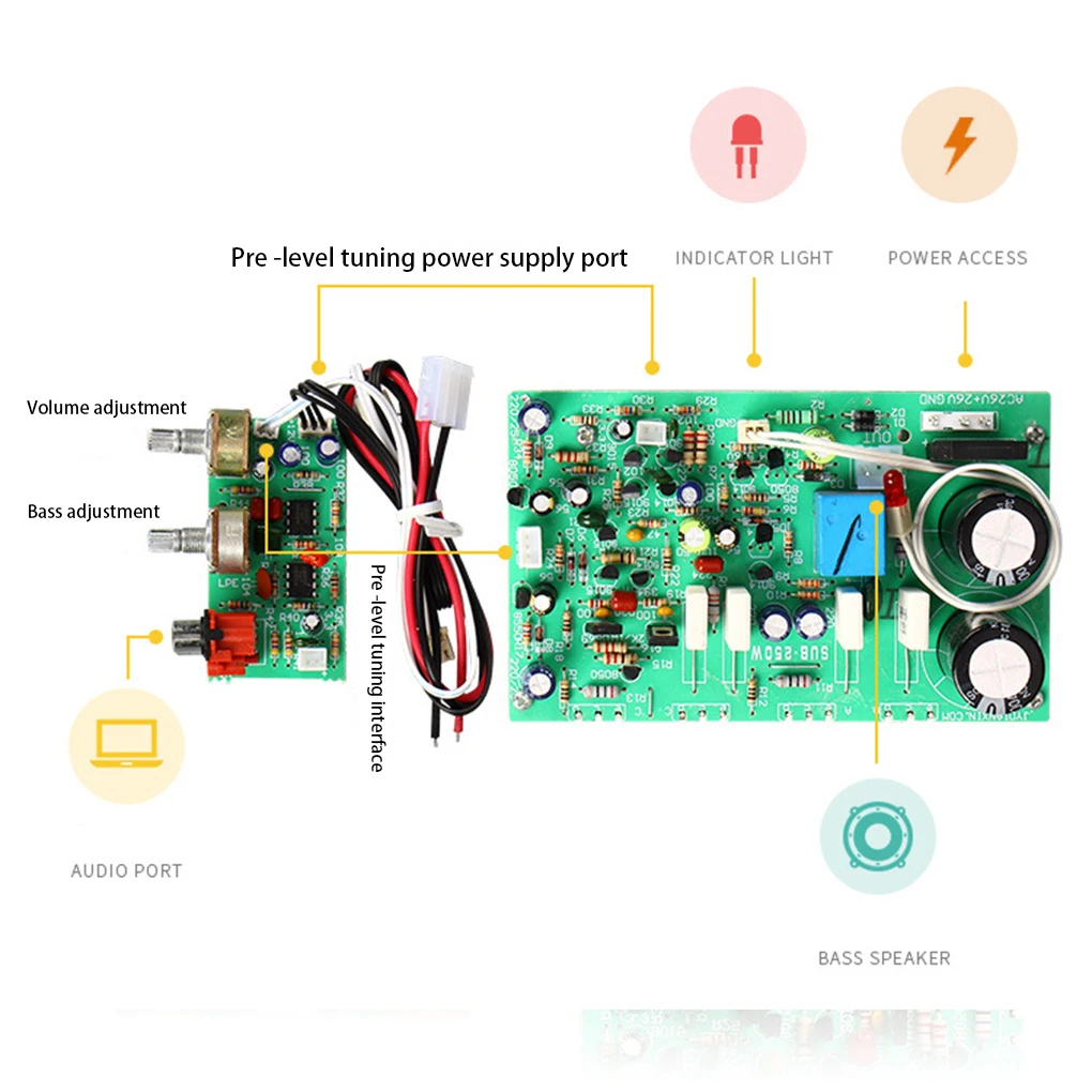 Subwoofer Professional High Power Amplify Speaker Amplifiers Plate Sound Amplificador Durable Subwoofers Board