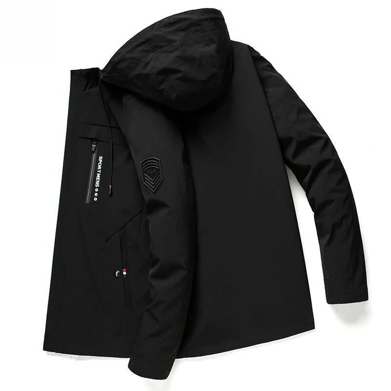 

Men's Jaet 2025 New Spring Autumn Winter Casual Loose Coat Men's Faion Urban Sle Windproof Thiened Hooded Zipper