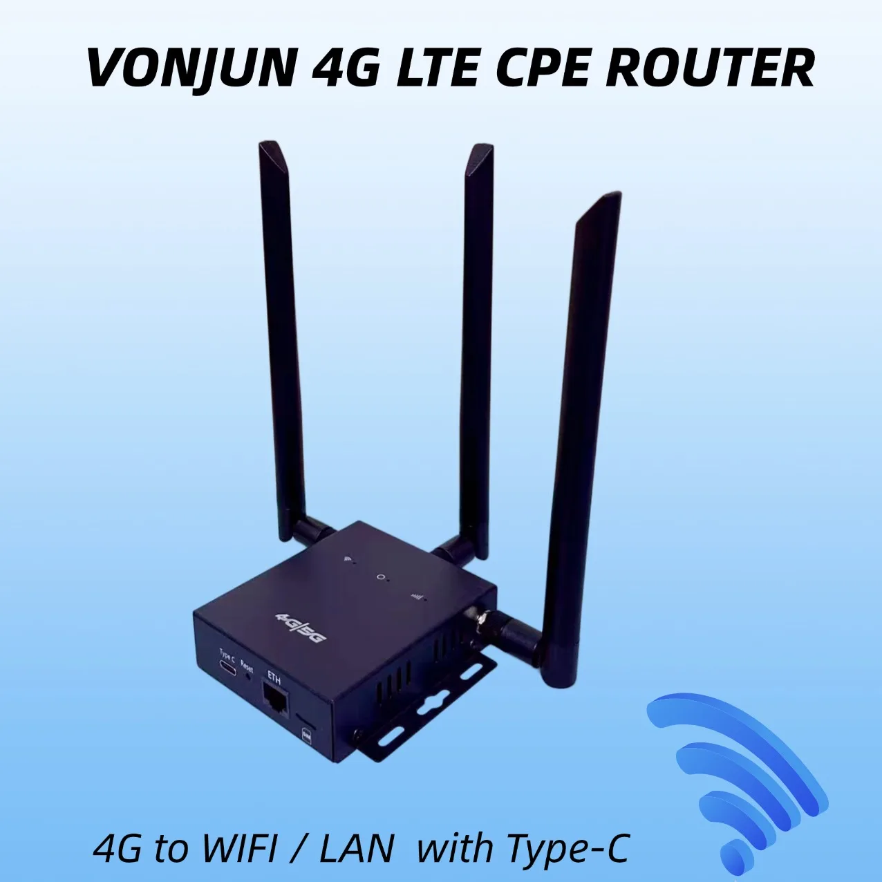 

4G WIFI Router with Sim Card Slot External Antennas removed LTE CPE Hotspot Type-C ED121