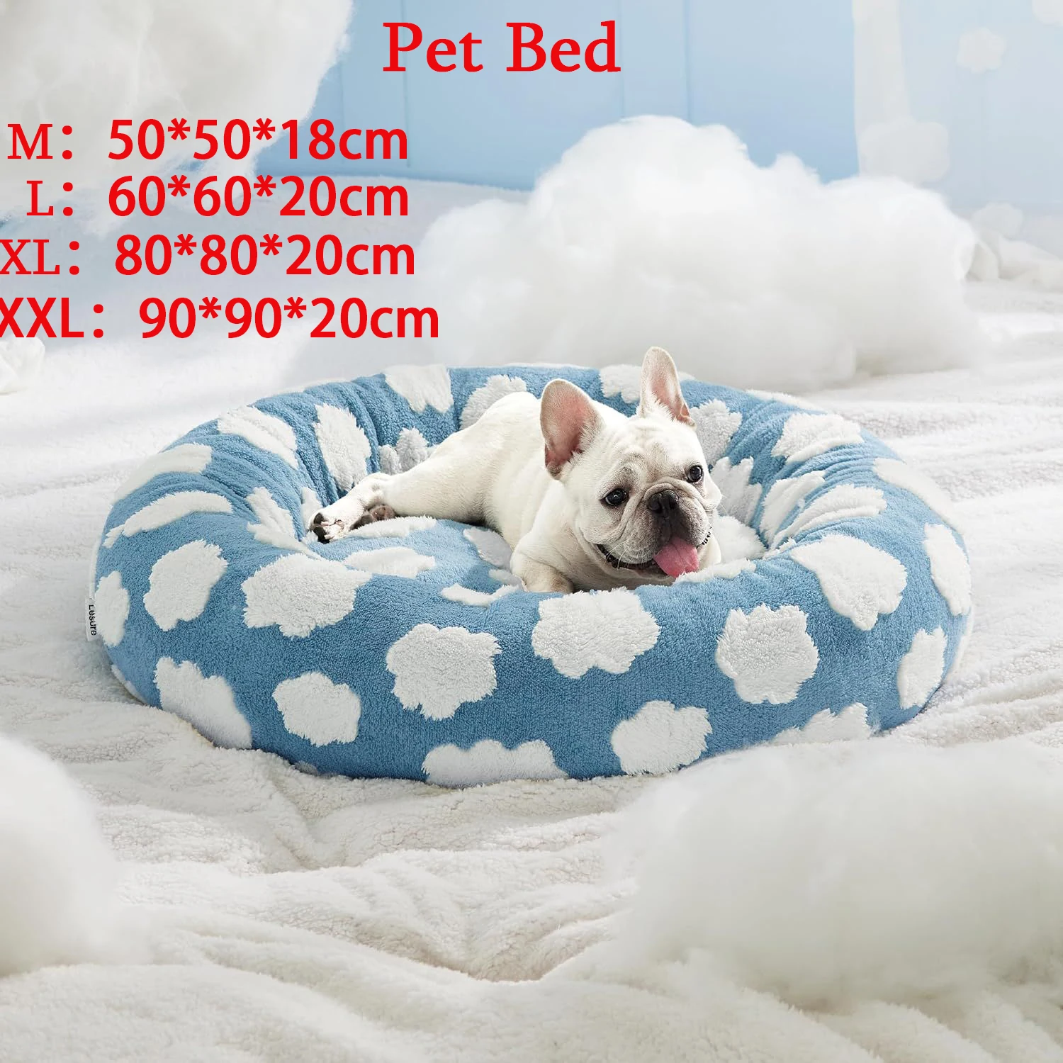 

Leasure Plush Pet Nest Pet Bed All Season Universal, Warm Pet, Cat and Dog Universal for Dog/Cat, Small/Medium/Large Round