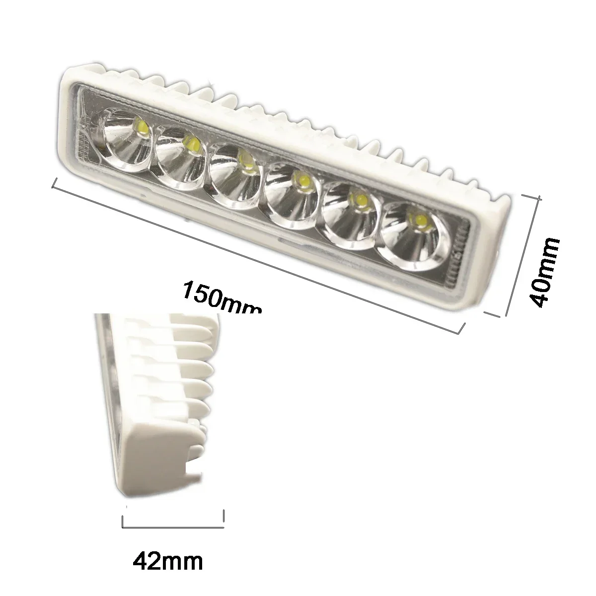 Luz LED Marina blanca para barco, luces LED de 18w, haz de punto t-top (carcasa blanca con luz blanca), 2 uds.