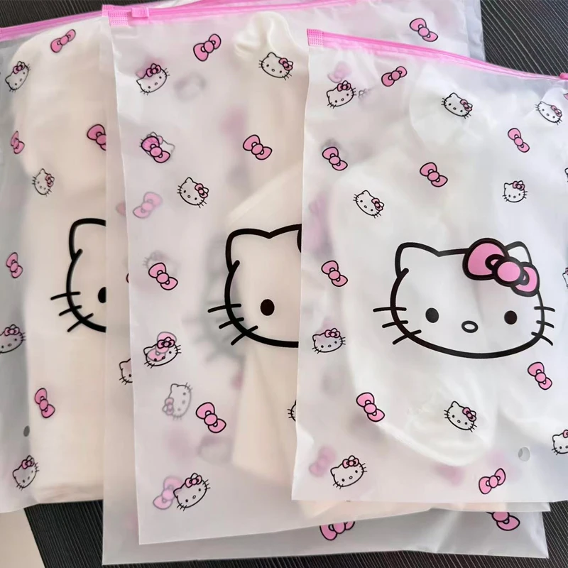 Bolsa de Almacenamiento de Ropa Hello Kitty, Organizador de Ropa Interior, Bolsa Divisoria, Bolsa de Viaje con Cremallera para Viajes de Negocios