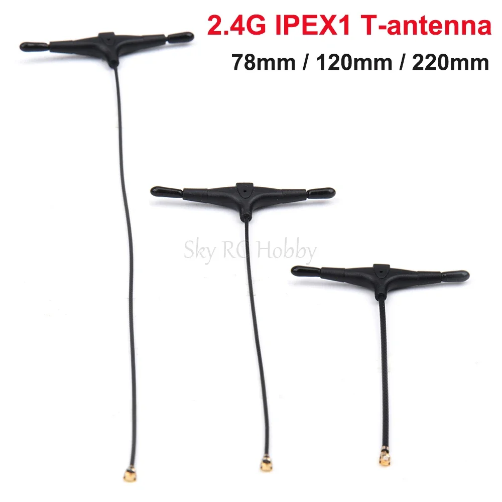 NEW 2.4GHz IPEX1 UFL Mini T-antenna 78mm / 120mm / 220mm Suitable For FPV Nano RX 2.4G ELRS Receiver for Blacksheep TRACER Drone