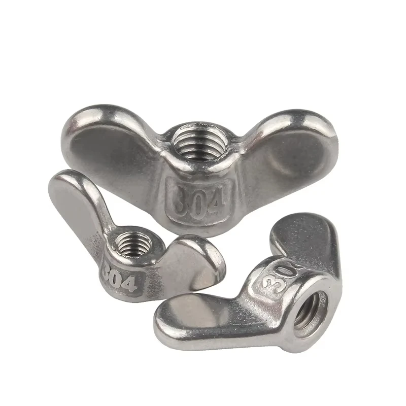 304 Stainless Steel Yuanbao Nut M4 M5 M6 M8 M10 M12 M14 M16 M18 M20 M22 M24 Tool Free Hand Tightened Large Ear Wing Nut