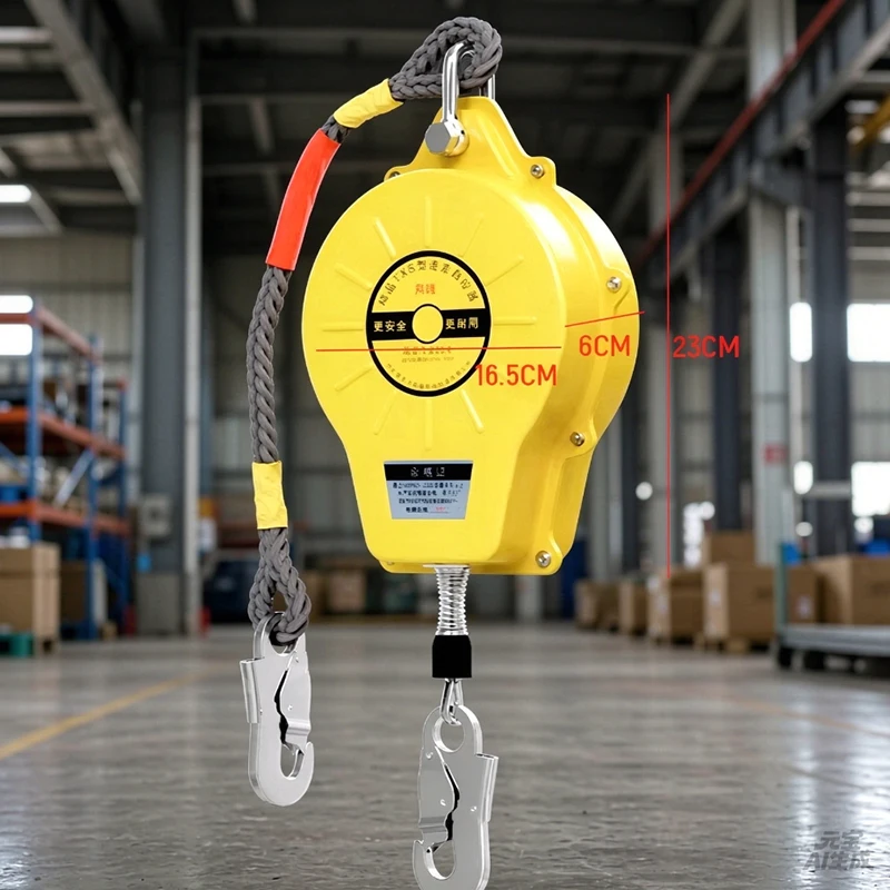 Height Safety Fall Arrester Automatic Lock 150kg/300kg Fall Protection Gear for Crane Operation Elevator Maintenance Rescue
