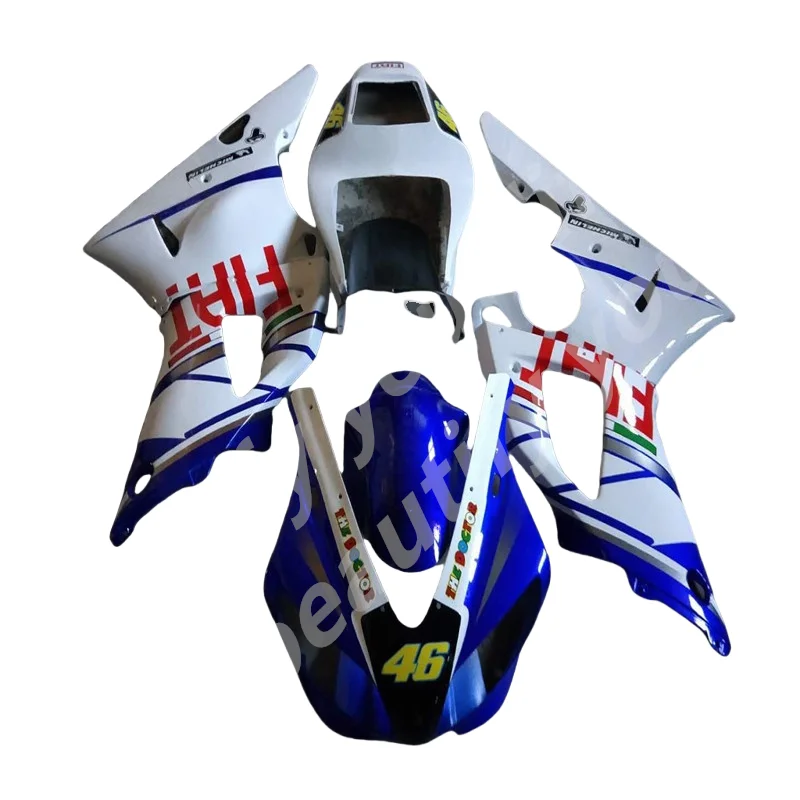 Injection molding free customize fairing kit for Yamaha YZF R1 1998 1999 white red blue fairings set YZFR1 98 99