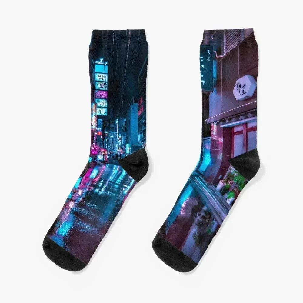 Tokyo at Night - Shimbashi Socks hockey tennis gifts Stockings compression Socks Ladies Men's