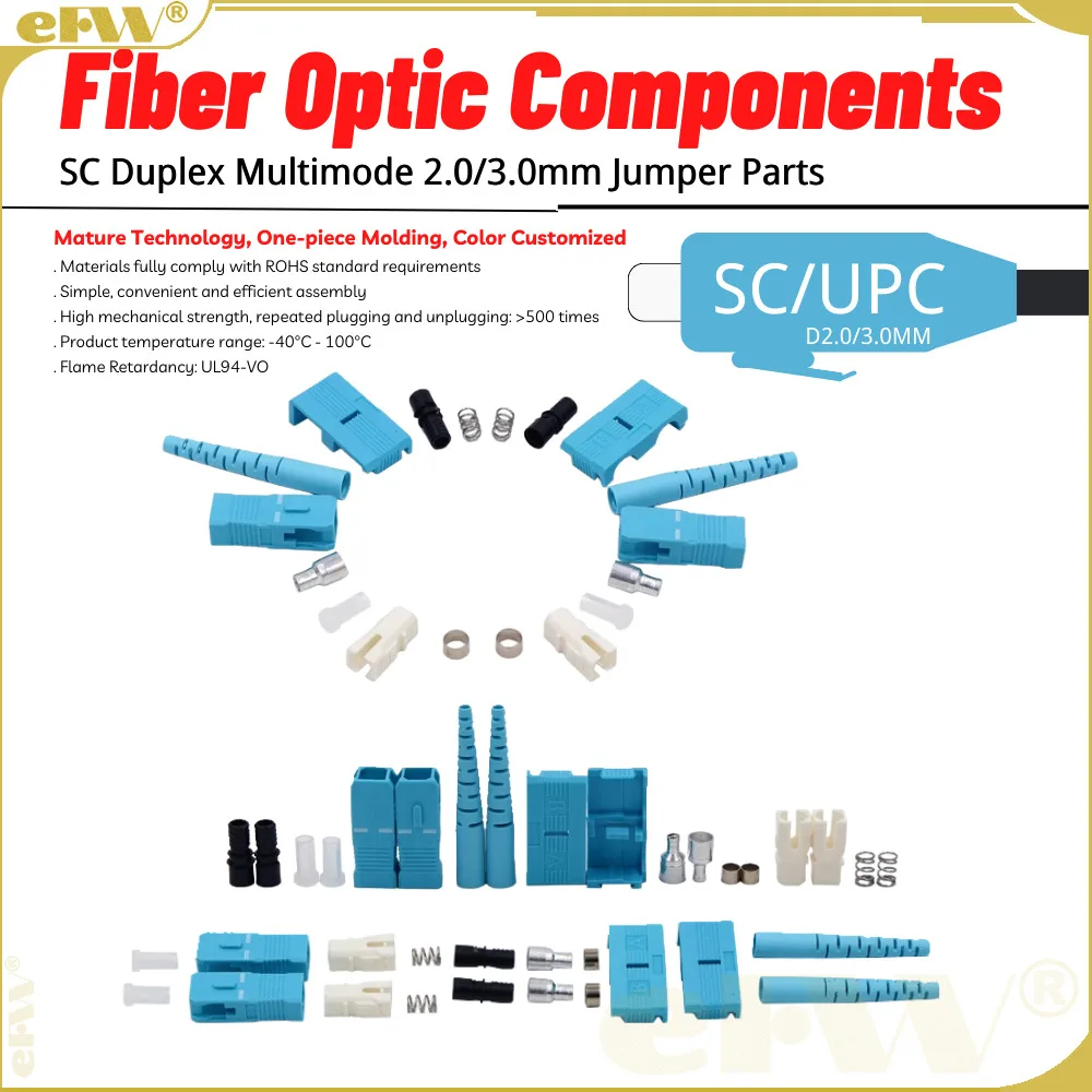 200pcs/Lot sale Sc Fiber Optic Jumper Loose Parts 2.0/3.0 Sc Duplex 10 Gigabit Connector Plastic Stopper Sc Blue Beige Green